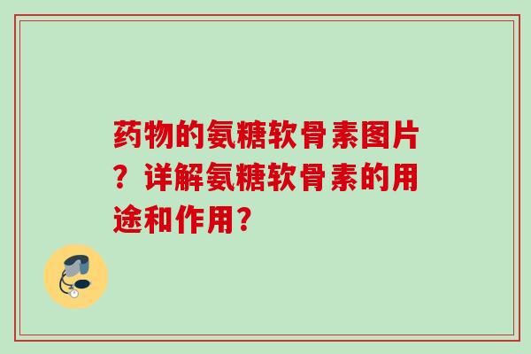 的氨糖软骨素图片？详解氨糖软骨素的用途和作用？