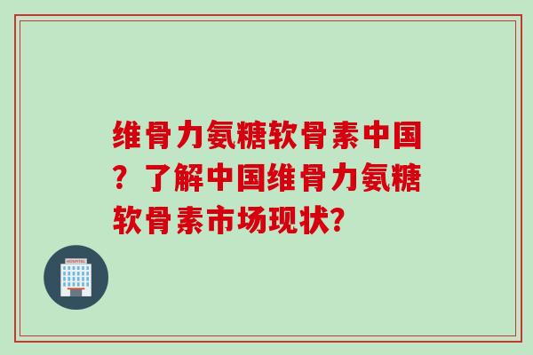 维骨力氨糖软骨素中国？了解中国维骨力氨糖软骨素市场现状？