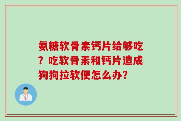 氨糖软骨素钙片给够吃？吃软骨素和钙片造成狗狗拉软便怎么办？