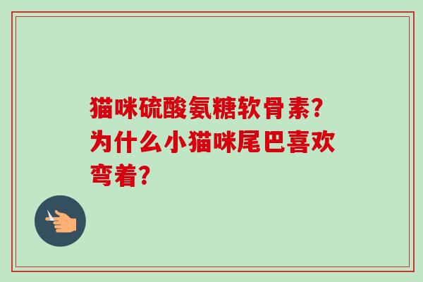 猫咪硫酸氨糖软骨素？为什么小猫咪尾巴喜欢弯着？