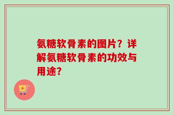 氨糖软骨素的图片？详解氨糖软骨素的功效与用途？