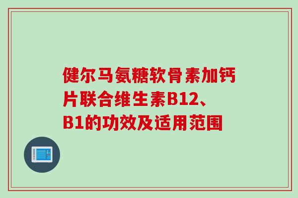 健尔马氨糖软骨素加钙片联合维生素B12、B1的功效及适用范围