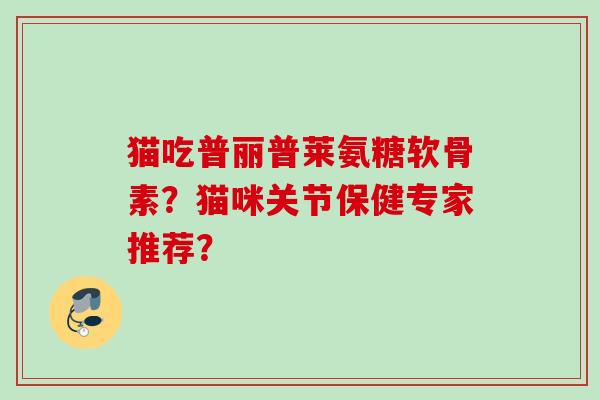 猫吃普丽普莱氨糖软骨素？猫咪关节保健专家推荐？