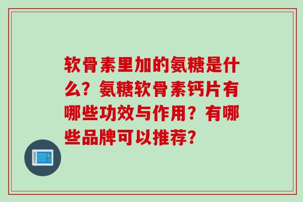 软骨素里加的氨糖是什么？氨糖软骨素钙片有哪些功效与作用？有哪些品牌可以推荐？