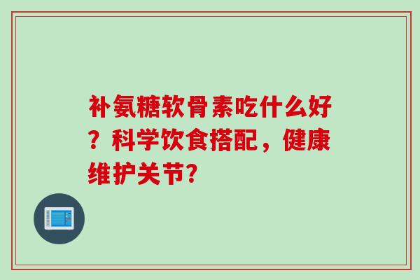 补氨糖软骨素吃什么好？科学饮食搭配，健康维护关节？