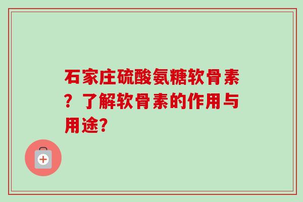 石家庄硫酸氨糖软骨素？了解软骨素的作用与用途？