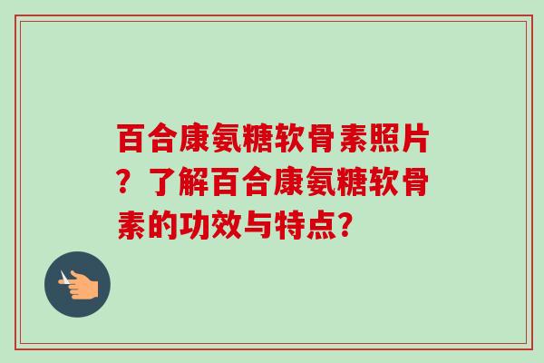 百合康氨糖软骨素照片？了解百合康氨糖软骨素的功效与特点？