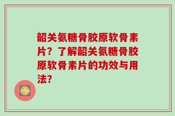 韶关氨糖骨胶原软骨素片？了解韶关氨糖骨胶原软骨素片的功效与用法？