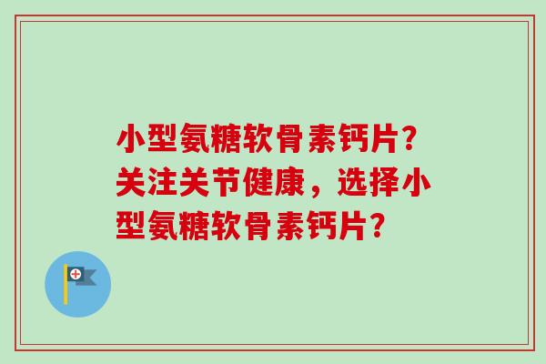 小型氨糖软骨素钙片？关注关节健康，选择小型氨糖软骨素钙片？