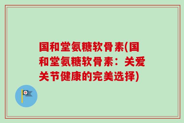 国和堂氨糖软骨素(国和堂氨糖软骨素：关爱关节健康的完美选择)