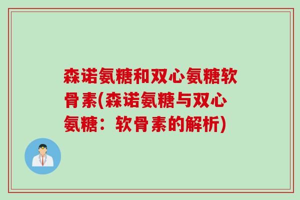 森诺氨糖和双心氨糖软骨素(森诺氨糖与双心氨糖：软骨素的解析)