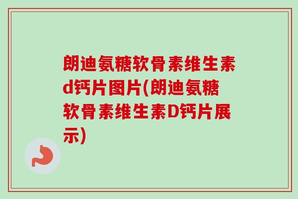 朗迪氨糖软骨素维生素d钙片图片(朗迪氨糖软骨素维生素D钙片展示)