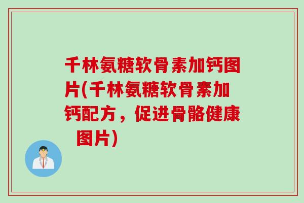 千林氨糖软骨素加钙图片(千林氨糖软骨素加钙配方,促进骨骼健康 图片) 千林氨糖软骨素加钙图片(千林氨糖软骨素加钙配方,促进骨骼健康 图片)
