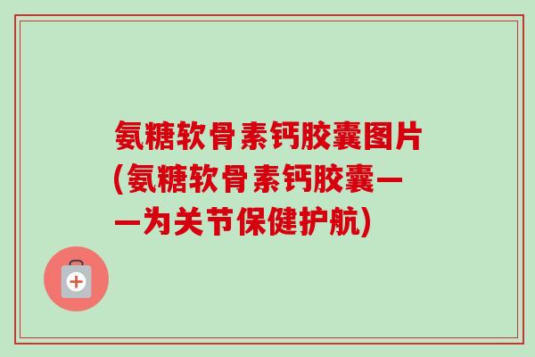 氨糖软骨素钙胶囊图片(氨糖软骨素钙胶囊——为关节保健护航)