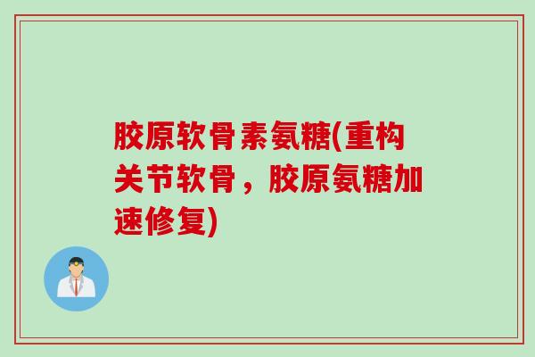 胶原软骨素氨糖(重构关节软骨，胶原氨糖加速修复)