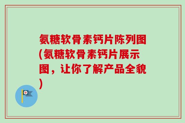 氨糖软骨素钙片陈列图(氨糖软骨素钙片展示图，让你了解产品全貌)