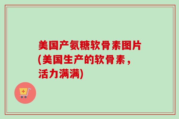 美国产氨糖软骨素图片(美国生产的软骨素，活力满满)