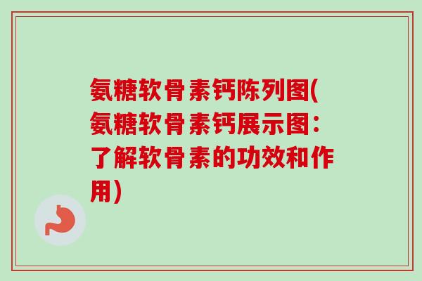 氨糖软骨素钙陈列图(氨糖软骨素钙展示图:了解软骨素的功效和作用) 氨糖软骨素钙陈列图(氨糖软骨素钙展示图:了解软骨素的功效和作用)