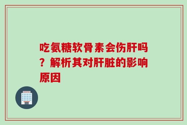 吃氨糖软骨素会伤肝吗？解析其对肝脏的影响原因