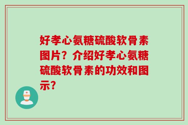 好孝心氨糖硫酸软骨素图片？介绍好孝心氨糖硫酸软骨素的功效和图示？