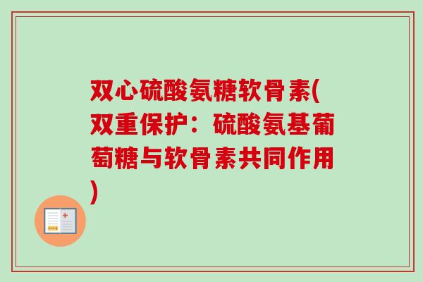 双心硫酸氨糖软骨素(双重保护：硫酸氨基葡萄糖与软骨素共同作用)