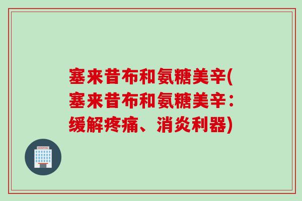 塞来昔布和氨糖美辛(塞来昔布和氨糖美辛：缓解疼痛、消炎利器)