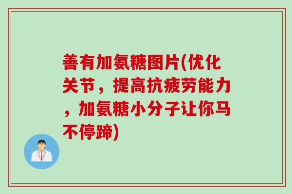善有加氨糖图片(优化关节，提高抗疲劳能力，加氨糖小分子让你马不停蹄)