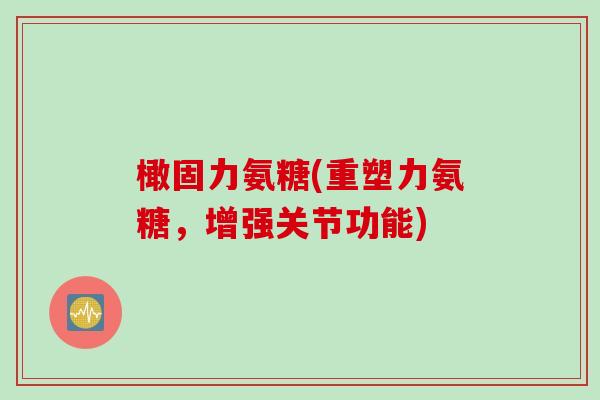 橄固力氨糖(重塑力氨糖，增强关节功能)