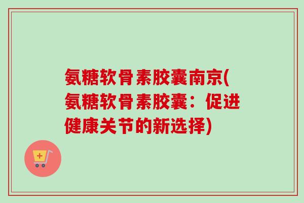 氨糖软骨素胶囊南京(氨糖软骨素胶囊：促进健康关节的新选择)
