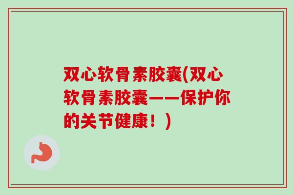 双心软骨素胶囊(双心软骨素胶囊——保护你的关节健康！)