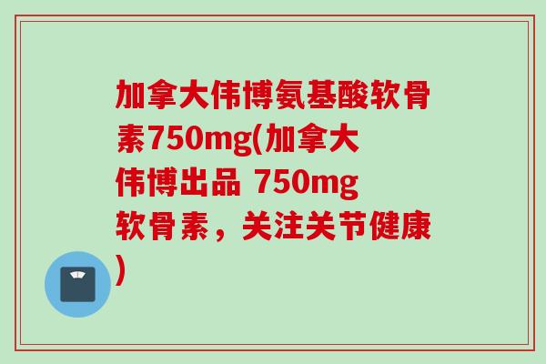 加拿大伟博氨基酸软骨素750mg(加拿大伟博出品 750mg软骨素，关注关节健康)