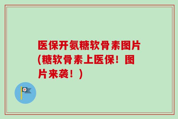 医保开氨糖软骨素图片(糖软骨素上医保!图片来袭!) 医保开氨糖软骨素图片(糖软骨素上医保!图片来袭!)