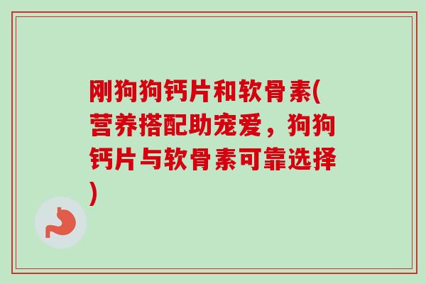 刚狗狗钙片和软骨素(营养搭配助宠爱，狗狗钙片与软骨素可靠选择)