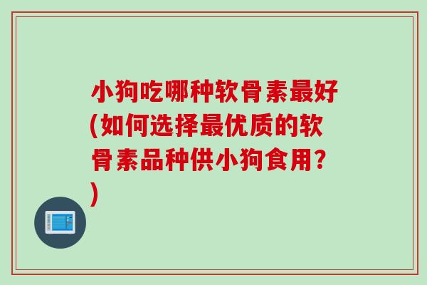 小狗吃哪种软骨素最好(如何选择最优质的软骨素品种供小狗食用？)
