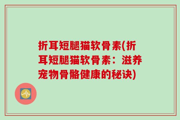 折耳短腿猫软骨素(折耳短腿猫软骨素：滋养宠物骨骼健康的秘诀)