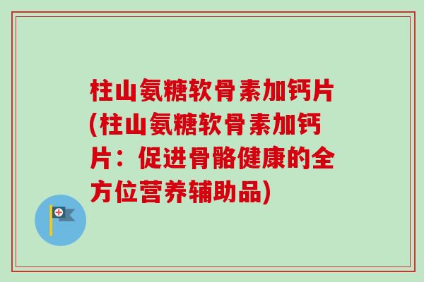 柱山氨糖软骨素加钙片(柱山氨糖软骨素加钙片：促进骨骼健康的全方位营养辅助品)