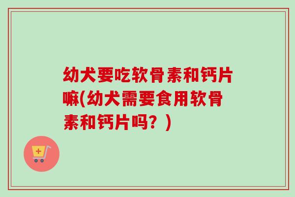 幼犬要吃软骨素和钙片嘛(幼犬需要食用软骨素和钙片吗？)