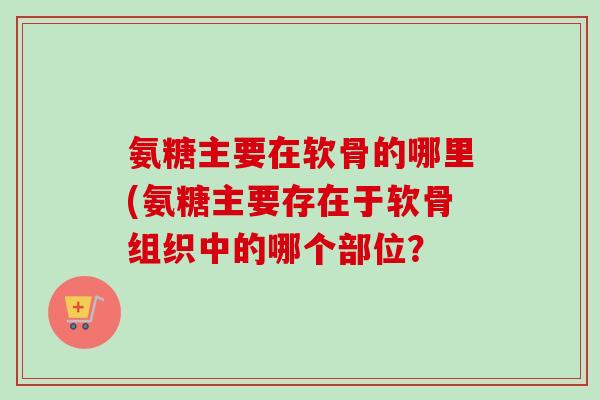 氨糖主要在软骨的哪里(氨糖主要存在于软骨组织中的哪个部位？