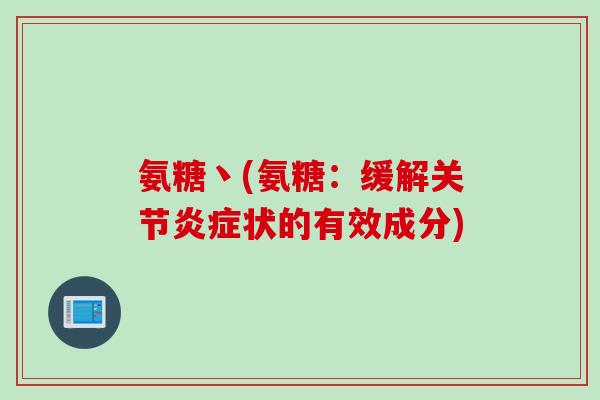 氨糖丶(氨糖：缓解关节炎症状的有效成分)