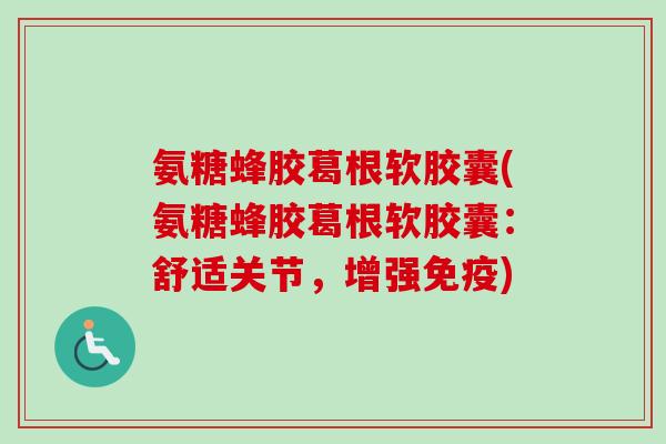 氨糖蜂胶葛根软胶囊(氨糖蜂胶葛根软胶囊：舒适关节，增强免疫)