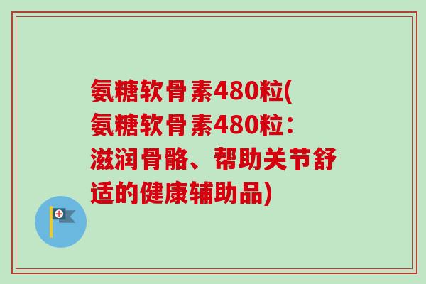 氨糖软骨素480粒(氨糖软骨素480粒：滋润骨骼、帮助关节舒适的健康辅助品)