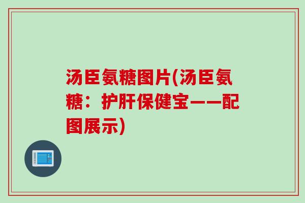 汤臣氨糖图片(汤臣氨糖：护肝保健宝——配图展示)