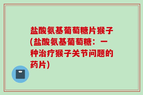盐酸氨基葡萄糖片猴子(盐酸氨基葡萄糖：一种治疗猴子关节问题的药片)