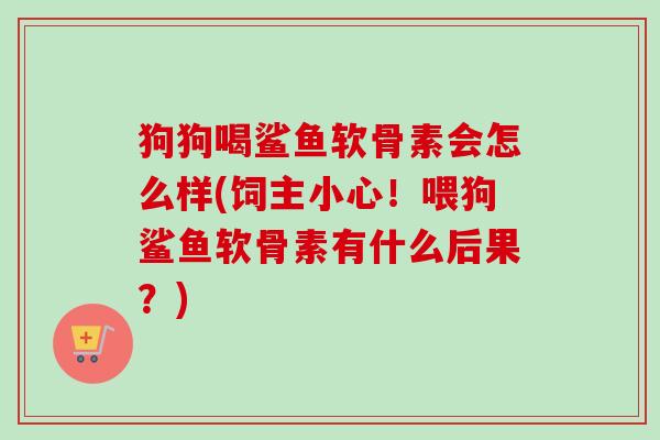 狗狗喝鲨鱼软骨素会怎么样(饲主小心！喂狗鲨鱼软骨素有什么后果？)