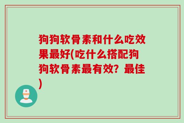 狗狗软骨素和什么吃效果最好(吃什么搭配狗狗软骨素最有效？最佳)