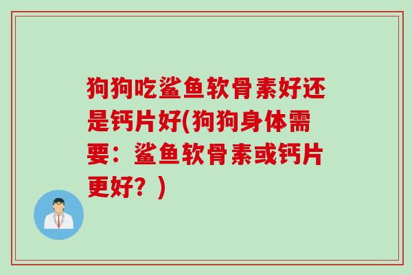 狗狗吃鲨鱼软骨素好还是钙片好(狗狗身体需要：鲨鱼软骨素或钙片更好？)