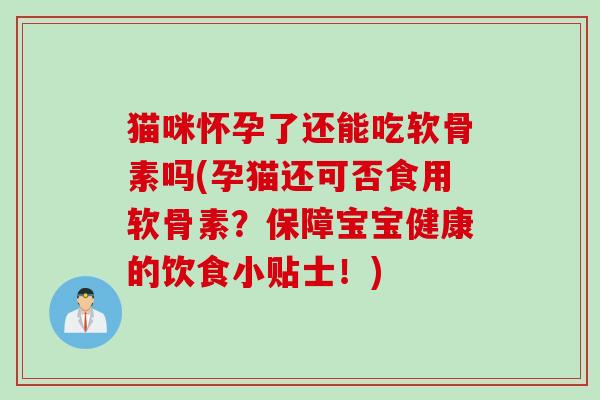 猫咪怀孕了还能吃软骨素吗(孕猫还可否食用软骨素？保障宝宝健康的饮食小贴士！)