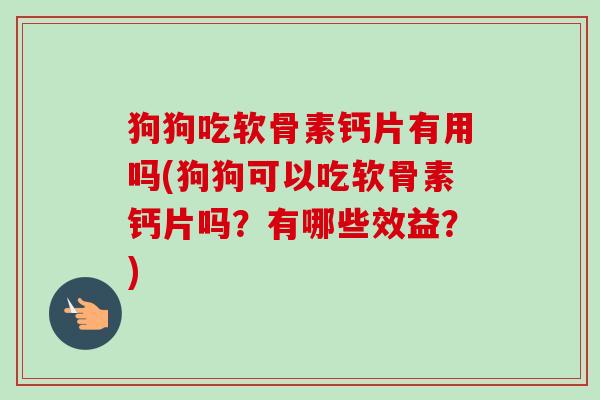 狗狗吃软骨素钙片有用吗(狗狗可以吃软骨素钙片吗？有哪些效益？)