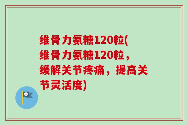 维骨力氨糖120粒(维骨力氨糖120粒，缓解关节疼痛，提高关节灵活度)
