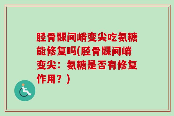 胫骨髁间嵴变尖吃氨糖能修复吗(胫骨髁间嵴变尖：氨糖是否有修复作用？)